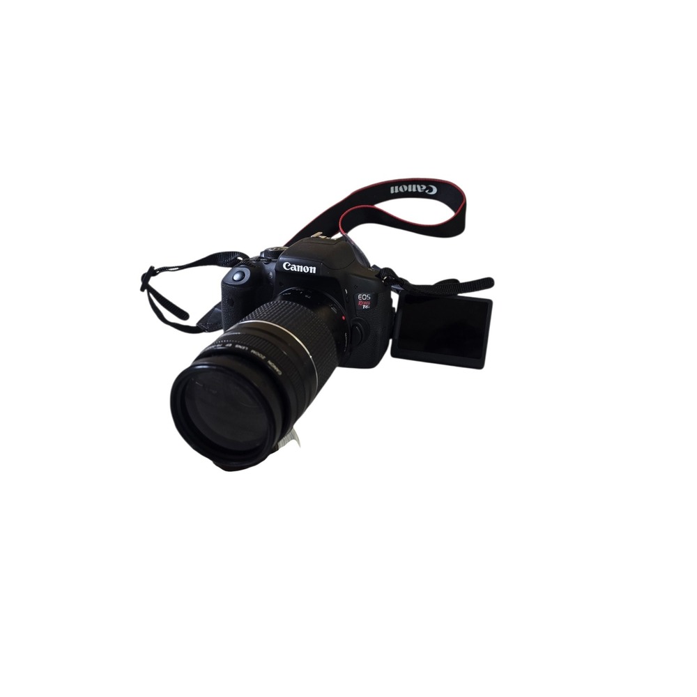 Canon EOS Rebel T6i DSLR Camera with EF 75-300mm f/4-5.6 III Zoom Lens Black - Picture 2 of 6